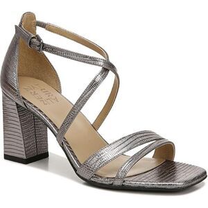 NATURALIZER Metallic Pewter "Tiff" Heels Party, NEW! Size 9
